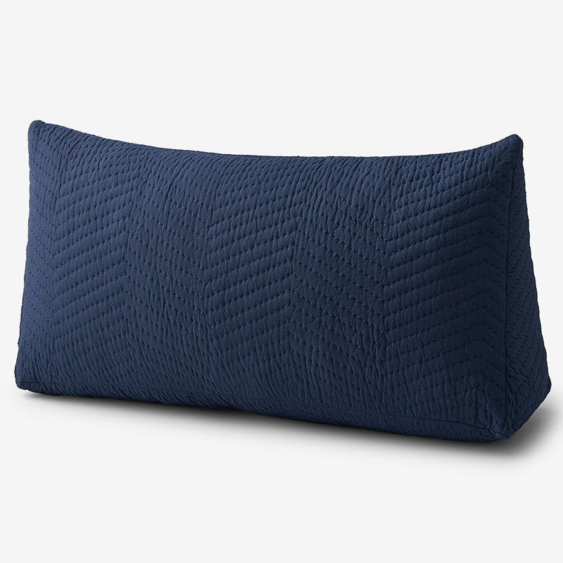 Voile Reading Wedge Pillow Cover - Navy Blue, Large