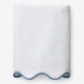 Scalloped Edge Bath Sheet - Light Blue