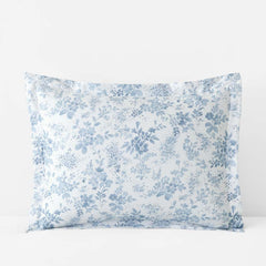 Whisper Fleur Premium Smooth Wrinkle-Free Sateen Sham - Blue Mist, King