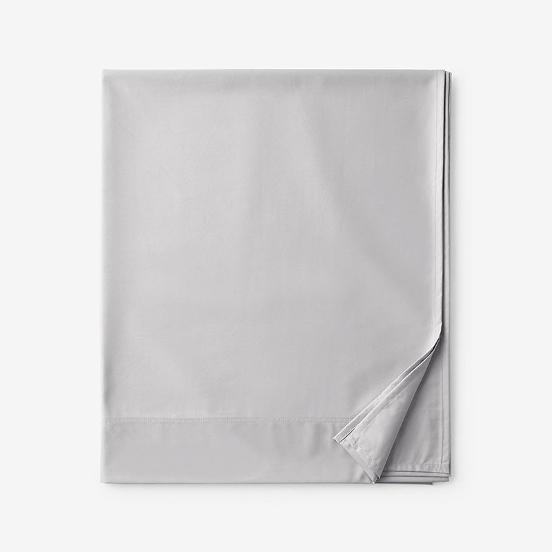 Classic Smooth Wrinkle-Free Sateen Flat Bed Sheet - Gray Mist, King