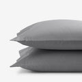 Premium Cool Supima® Cotton Percale Pillowcase Set - Pewter, King
