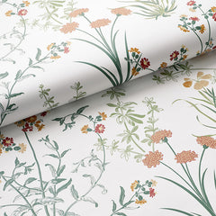 Jardin Traditional Wallpaper - White Multi, Roll