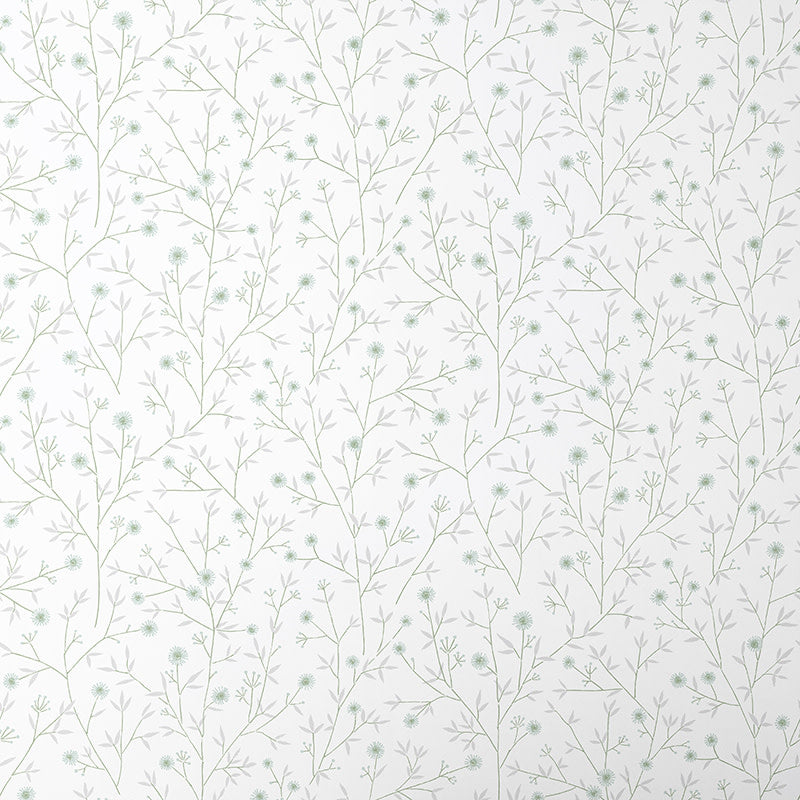 Ava Removable Wallpaper - Ditsy Floral Willow Green, Swatch