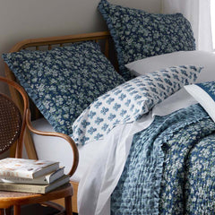 Suhana Reversible Ruffle Quilted Sham - Blue, King