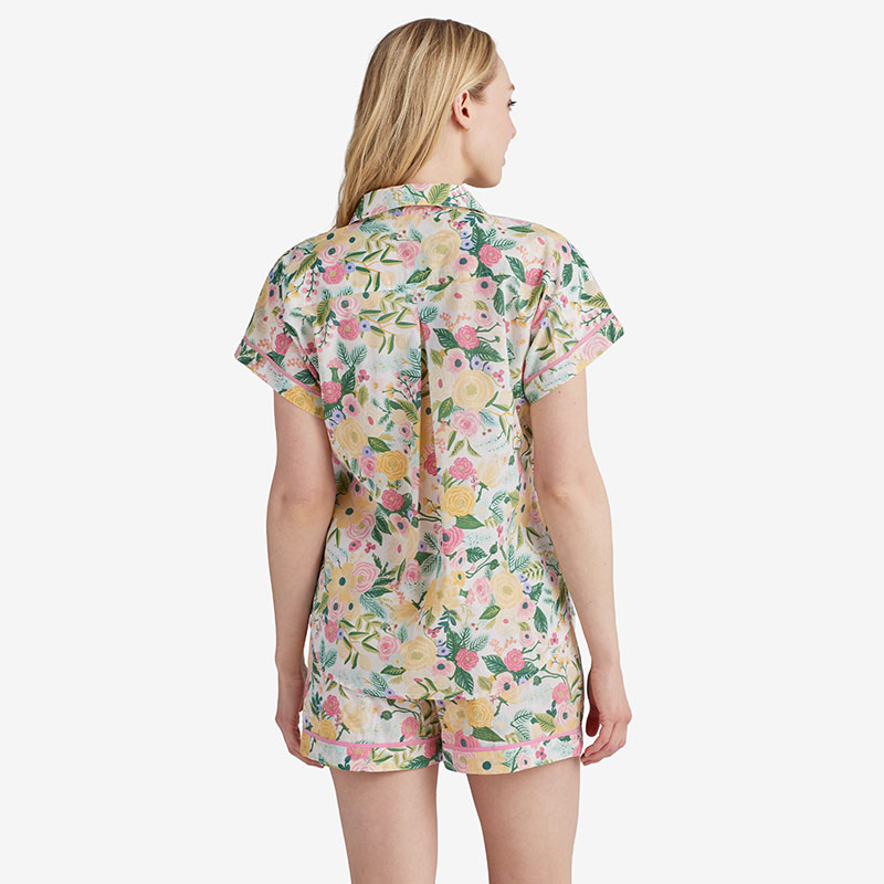 Printed Voile Women's Shorts Set - Garden Party, L