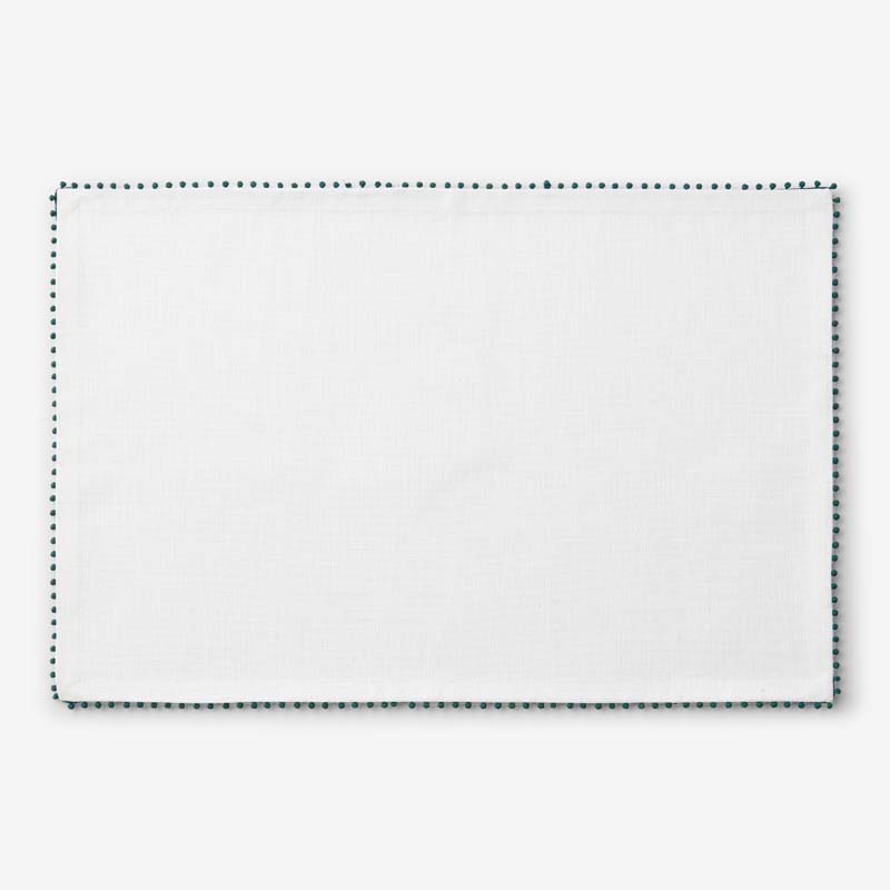 Pom Fringe Placemats, Set of 4 - Green