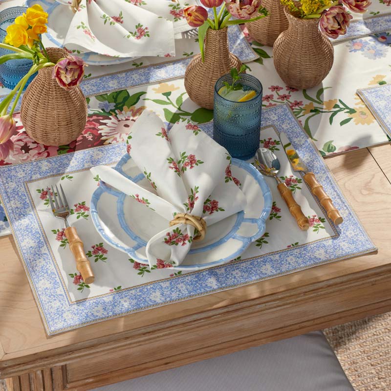 Garden Floral Cotton Napkins, Set of 4 - Natures Bouquet