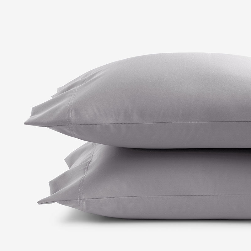 Premium Smooth Supima® Cotton Wrinkle-Free Sateen Pillowcase Set - Silver, Standard