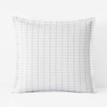 Yarn-Dyed Plaid Garment Washed Cotton Percale Sham - Ivory Multi, Euro