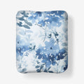 Floral Grove Premium Smooth Wrinkle-Free Sateen Fitted Bed Sheet - Dusty Blue, King