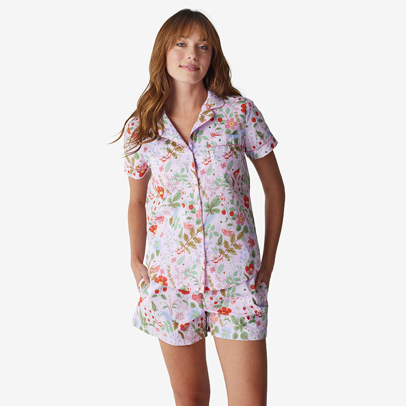Poplin Women's Shorts Set - Strawberry Fields, L