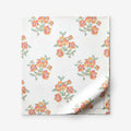 Blossoms and Stripes Classic Cool Cotton Percale Flat Bed Sheet - Petal Charm, King/Cal. King