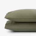 Classic Cool Cotton Percale Pillowcase Set - Olive Green, King