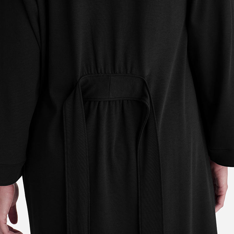 Pima Cotton Kimono Robe - Black, L