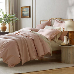 Premium Smooth Supima® Cotton Wrinkle-Free Sateen Flat Bed Sheet - Rose, Deep Pocket Cal. King