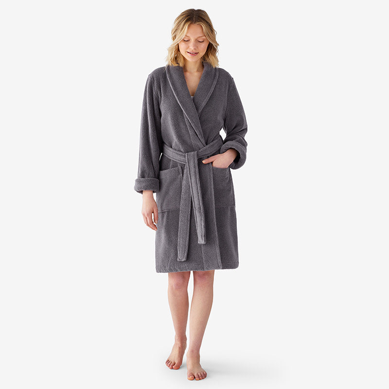 Women's Short Robe - Gunmetal, XS
