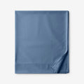 Classic Smooth Rayon Made From Bamboo Sateen Flat Bed Sheet - Blue Horizon, Queen