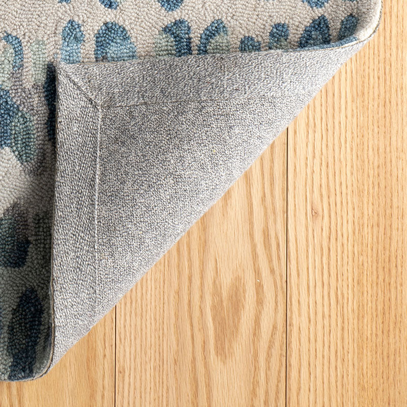 Paint Chip Hand Hooked Wool Rug - Blue, 5' x 8'