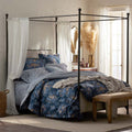 Antara Reversible Premium Smooth Sateen Duvet Cover - Navy, Full