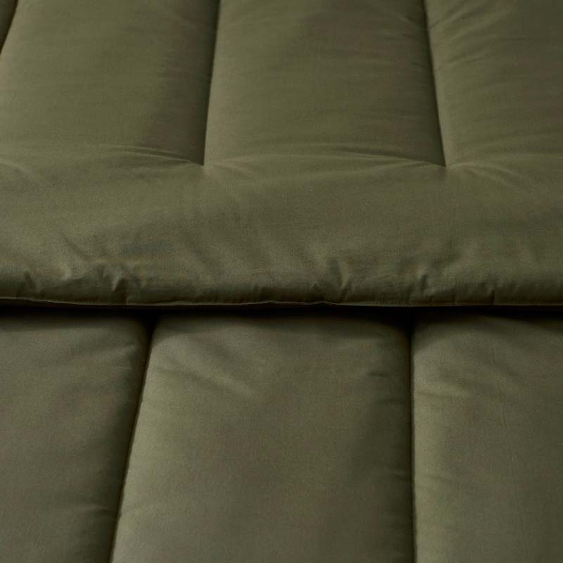 Solid Garment Washed Cotton Percale Comforter - Olive, Twin/Twin XL