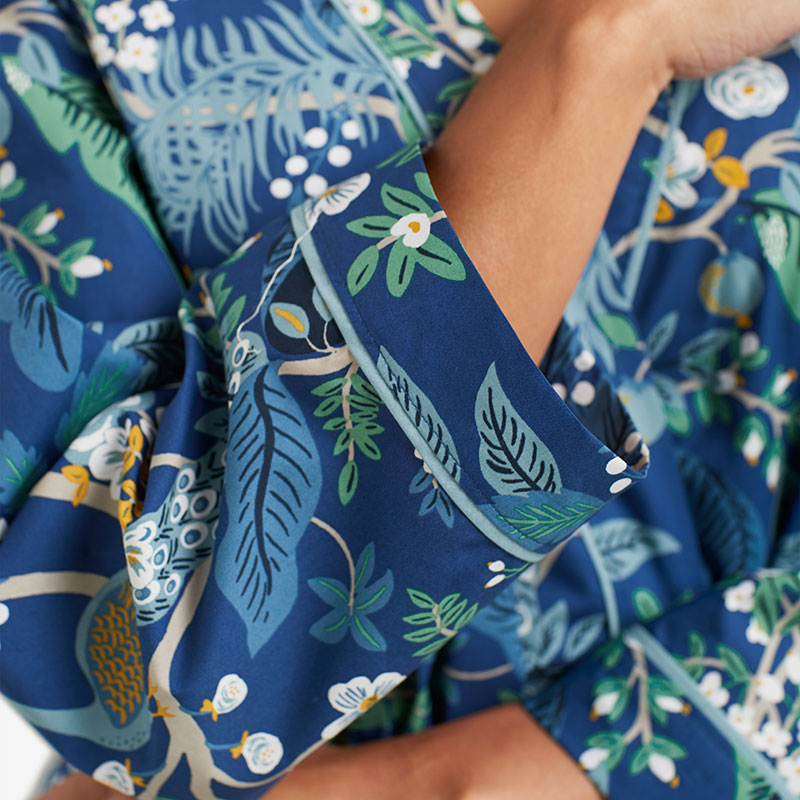 Poplin Women's Robe - Peacock, M/L