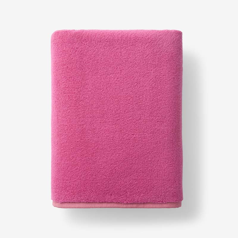 Reversible Solid Bath Towel - Magenta