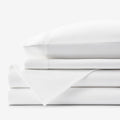 Premium Ultra-Cozy Cotton Velvet Flannel Bed Sheet Set - White, Full