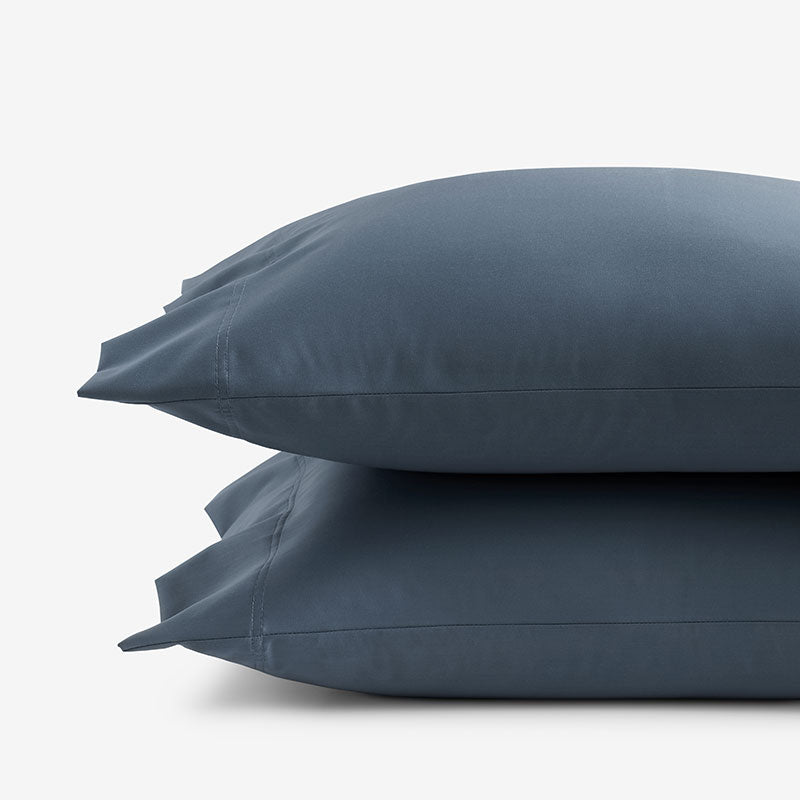 Premium Smooth Supima® Cotton Wrinkle-Free Sateen Pillowcase Set - Steel Blue, King