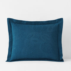 Putnam Cotton Matelassé Sham - Midnight Blue