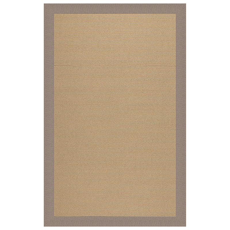 Sunbrella Narrow Stripe Bordered Indoor/Outdoor Rug - Taupe, 3' x 5'