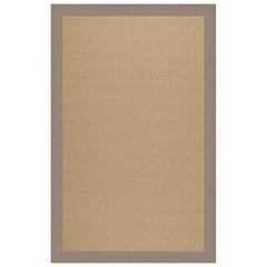 Sunbrella Narrow Stripe Bordered Indoor/Outdoor Rug - Taupe, 2' 6" x 8' Runner