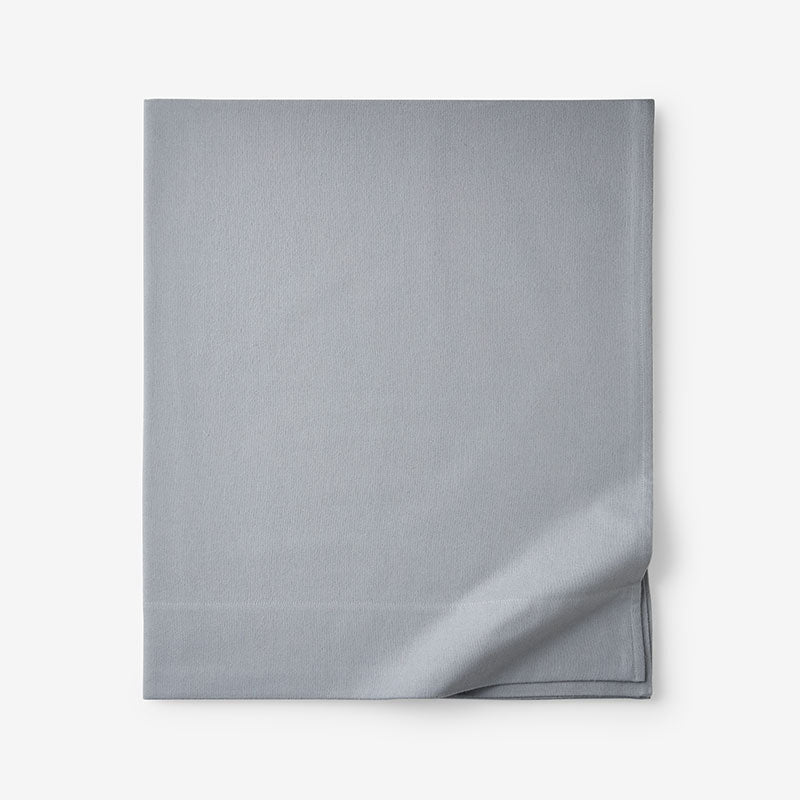 Classic Ultra-Cozy Cotton Velvet Flannel Flat Bed Sheet - Slate Gray, King/Cal. King