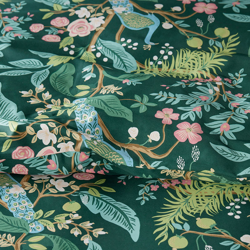 Peacock Classic Smooth Sateen Comforter - Evergreen, Full/Queen