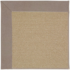 Sunbrella Narrow Stripe Bordered Indoor/Outdoor Rug - Taupe, 2' 6" x 8' Runner