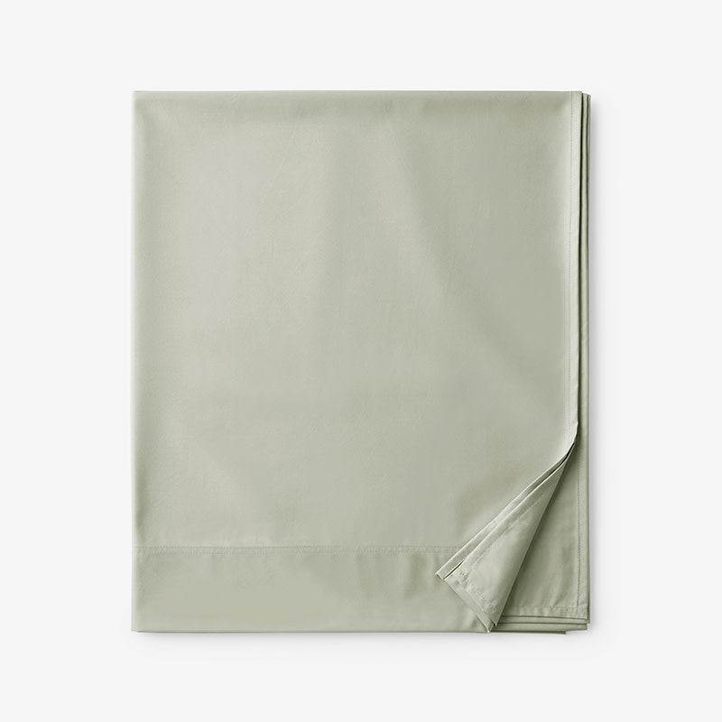 Classic Smooth Wrinkle-Free Sateen Flat Bed Sheet - Laurel Green, King