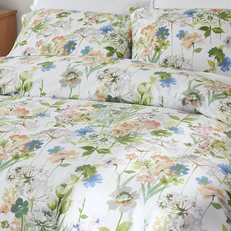 Tania Floral Premium Smooth Wrinkle-Free Sateen Sham - Ivory Multi, King