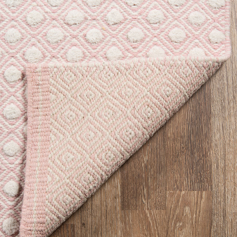 Dot Handwoven Wool Rug - Pink, 5' x 8'