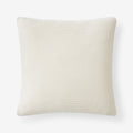 Classic All Season Breathable Cotton Knit Decorative Pillow Cover - Ivory