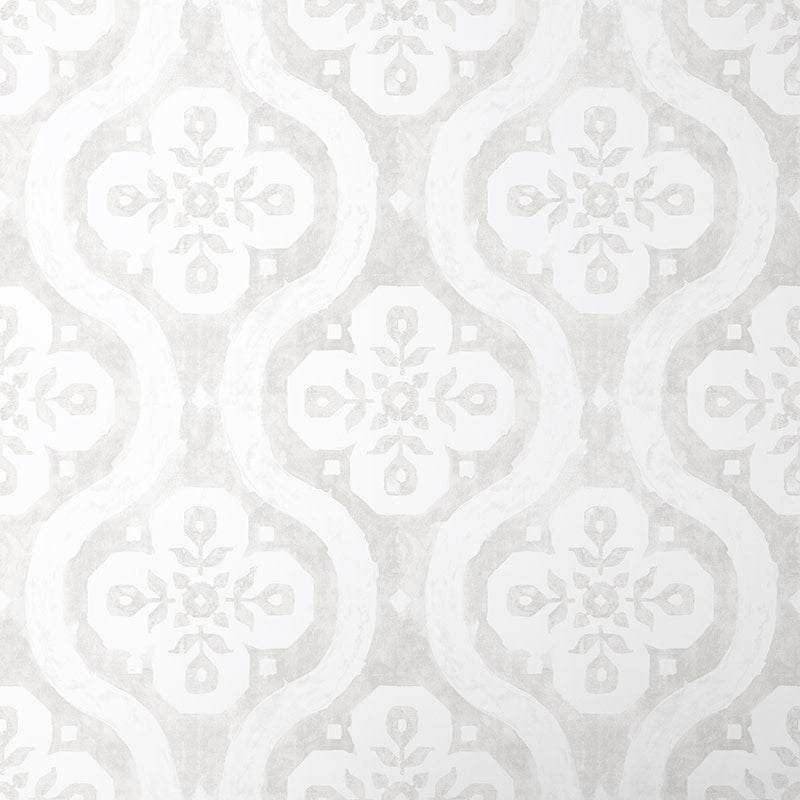 Chateau Traditional Wallpaper - Platinum, Swatch