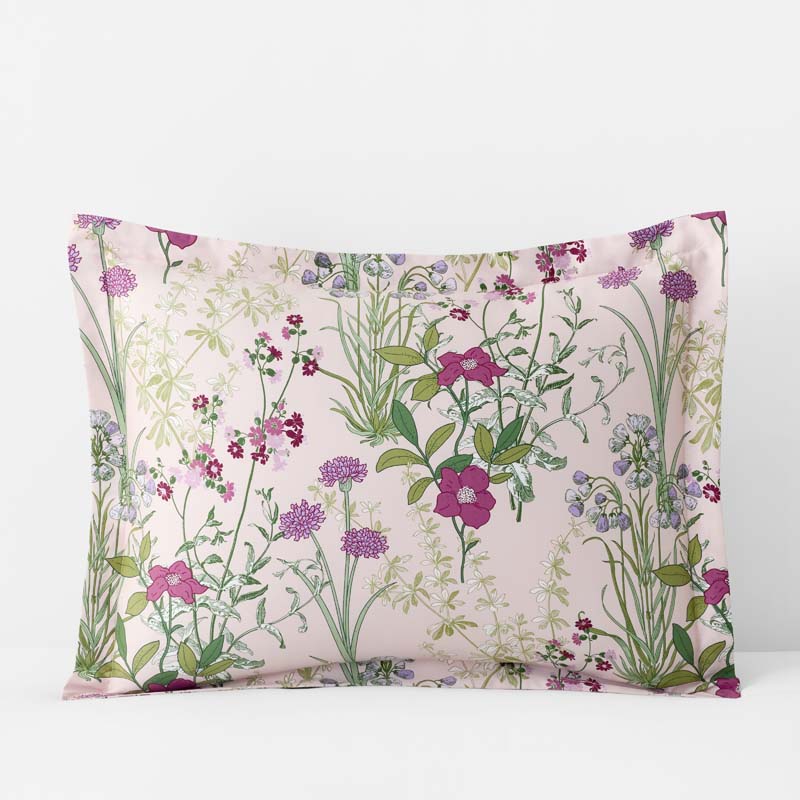 Bloom Meadow Classic Smooth Sateen Sham - Blush, King