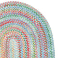 Garden Stripe Reversible Braided Cotton Rug - Blue, Swatch