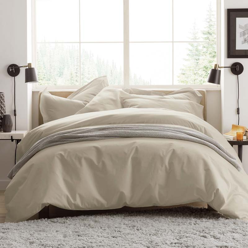 Premium Cool Supima® Cotton Percale Sham - Oatmeal, King