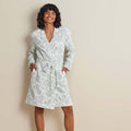 Textured Gauze Cotton Robe - Misty Meadows, L