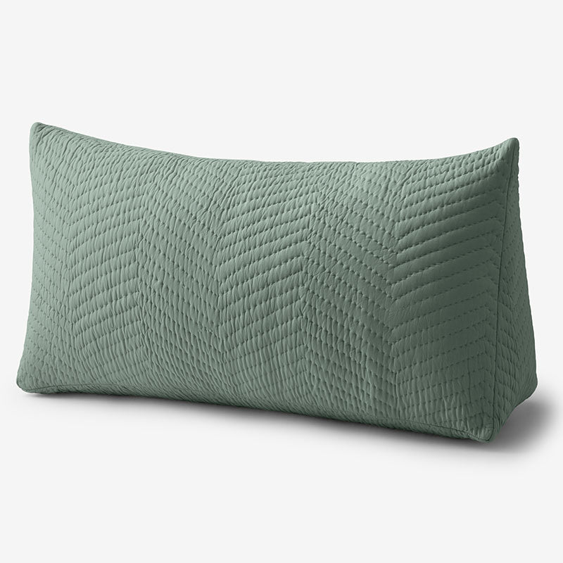 Voile Reading Wedge Pillow Cover - Jade, Large