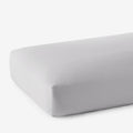 Premium Smooth Supima® Cotton Wrinkle-Free Sateen Fitted Bed Sheet - Light Gray, King