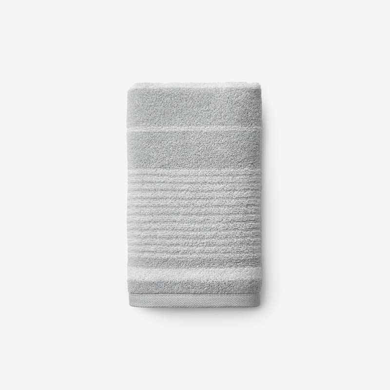 Plush Spa Stripe Hand Towel - Light Gray