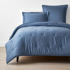 Classic Smooth Rayon Made From Bamboo Sateen Comforter - Blue Horizon, Full