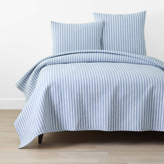 Yarn-Dyed Bengal Stripe Quilt - Blue, Full/Queen