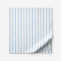 Blossoms and Stripes Classic Cool Cotton Percale Flat Bed Sheet - Squiggle Stripe, Full