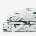 Botanic Meadow Premium Smooth Wrinkle-Free Sateen Bed Sheet Set - Evergreen, Full